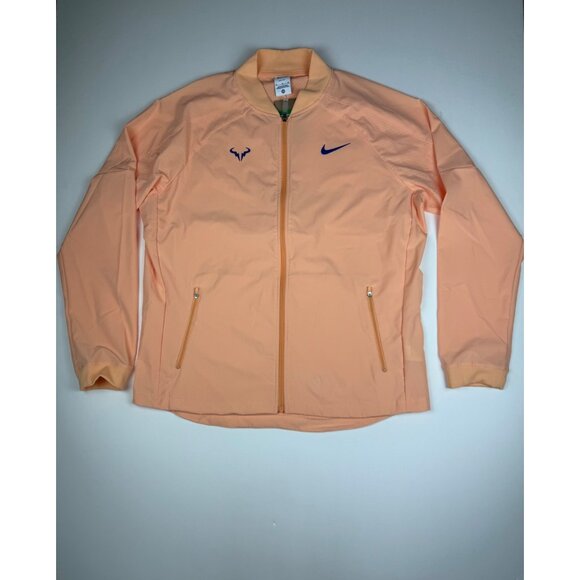 Size XL - Nike Rafa Nadal Tennis Jacket Orange Chalk Full Zip - Picture 1 of 5